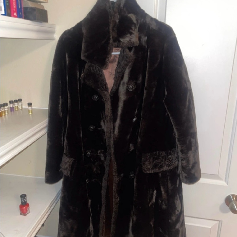 Espresso Brown Faux Fur Coat